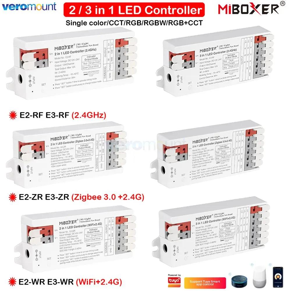 Miboxer Ʈ LED Ʈѷ,  ׺ 3.0 + 2.4G, DC12V, 24V, ܻ,  ȭƮ, RGB, RGBW, RGB + CCT LED Ʈ , 2/3 in 1
